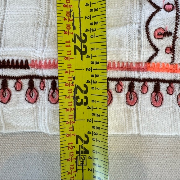 NWT Anthropologie Boho Embroidered Floral Sleeveless Top Women’s L Ivory Cotton - Picture 11 of 11